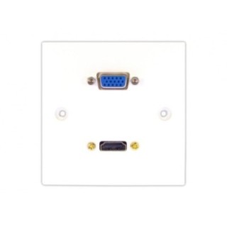 Single HDMI and VGA Faceplate - 15m