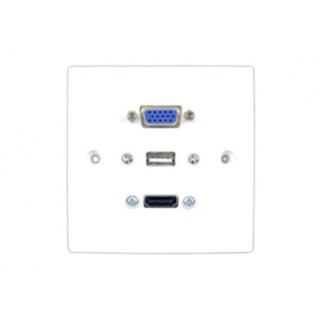 Single HDMI/VGA and USB Stubplate - 0.15m