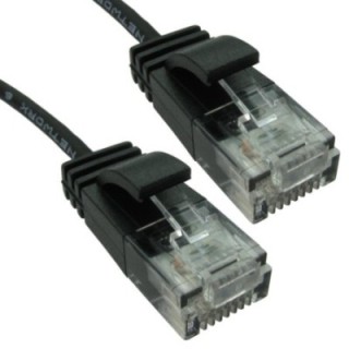 3m Slim Economy 6 Gigabit Patch Cable Patch Cable - Black