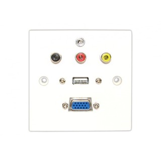 Single Faceplate VGA/USB/3RCA and Audio - 5m