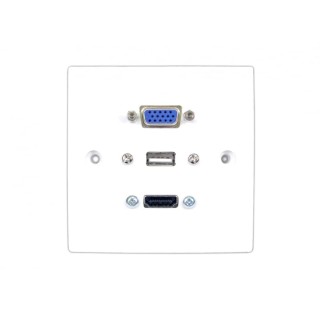Single HDMI/VGA and USB Stubplate - 0.15m