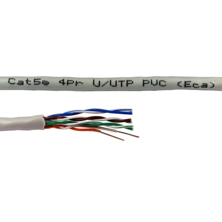305mtr CAT 5E SOLID UTP PVC FULL COPPER 24AWG GREY Eca