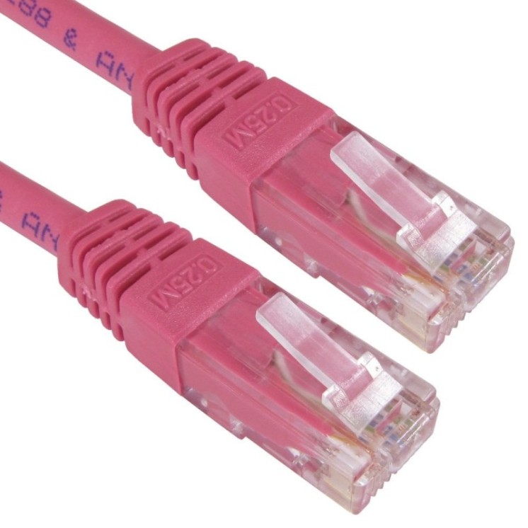 1m Cat6 Patch Cable - Pink