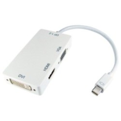 Mini DisplayPort to HDMI, DVI, VGA Leaded Adapter