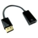 15cm Leaded DisplayPort (M) to HDMI (F) Adapter - 4K 60Hz