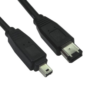 2m Firewire 6 Pin (M) to 4 Pin (M) Cable