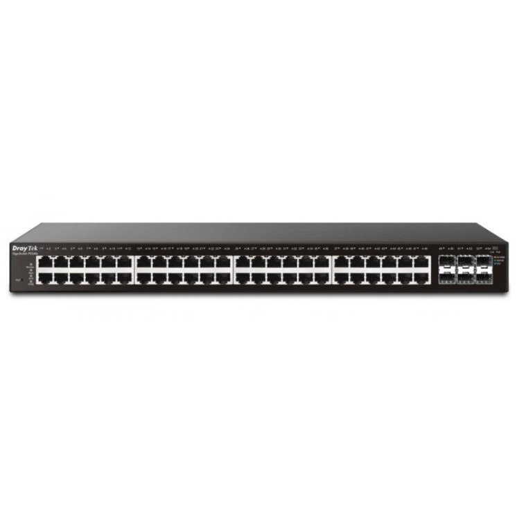 54 Port PoE+ Gigabit L2+ Managed Switch with 48 PoE+ RJ-45 LAN Ports & 6 10GbE SFP+ Ports