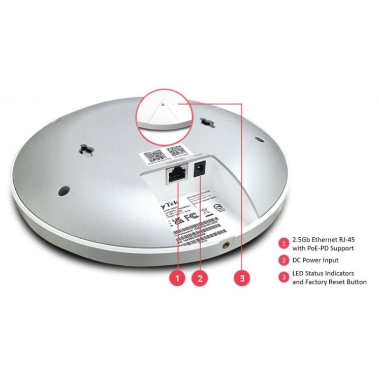 Ceiling or Wall Mounted AX 6000 Mesh Wireless PoE Access Point