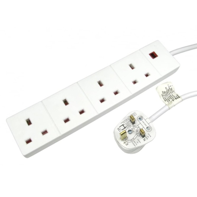 2m 4 Gang UK Power Extension