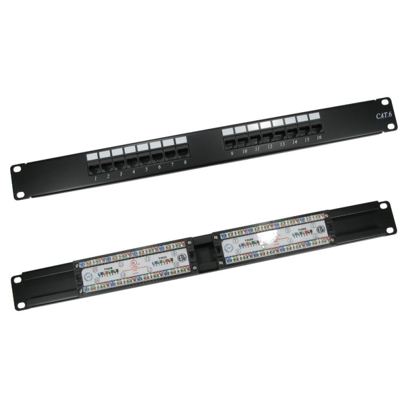 16 Port Cat6 Patch Panel