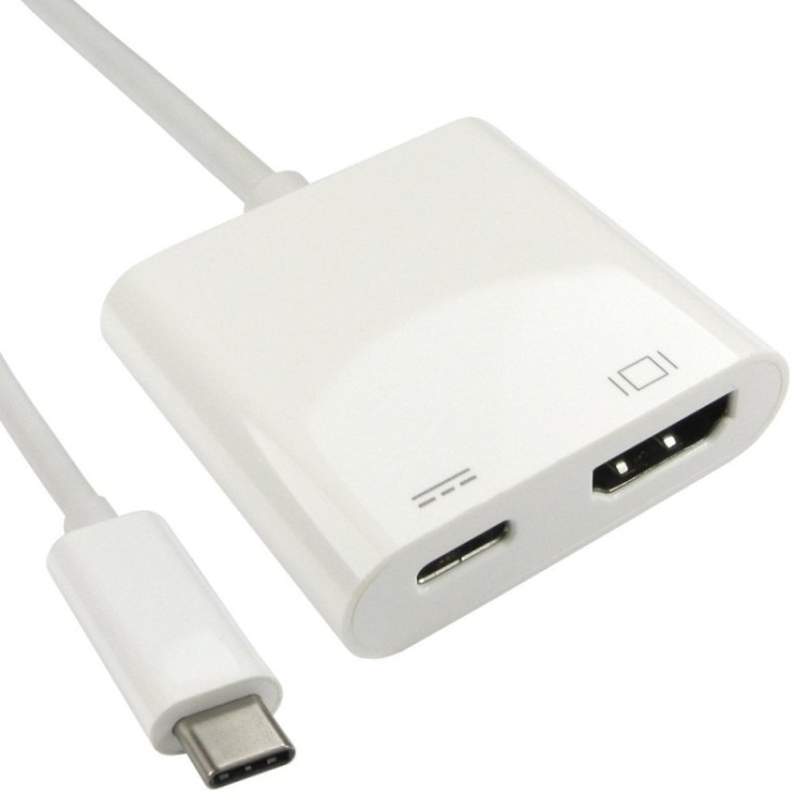 15cm Leaded USB Type-C to HDMI Adapter with PD Function