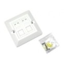 2 Port Cat6 Loaded Faceplate - Single Gang