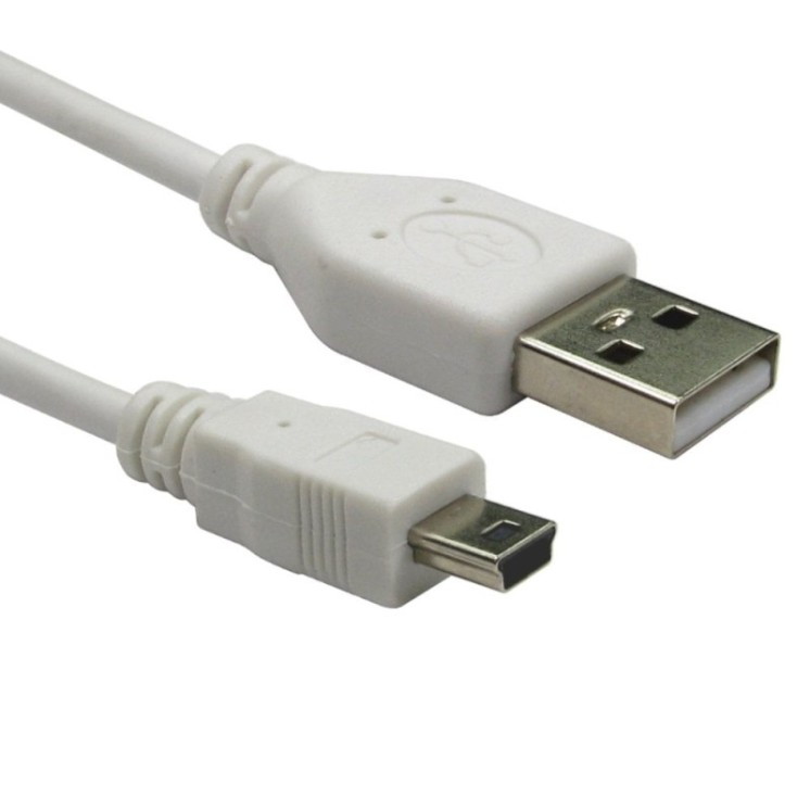 1.8m USB2.0 Type A (M) to Mini B (M) Cable - White
