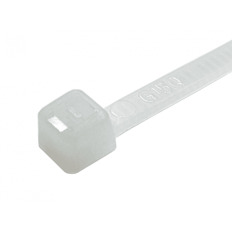 100mm X 2.5mm White Cable Ties - PK 100
