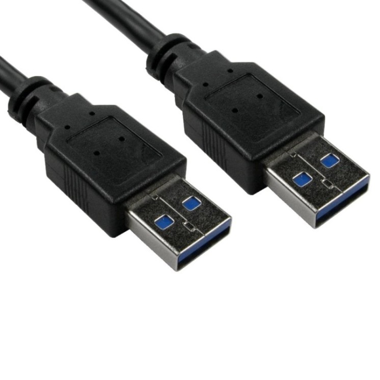 1m USB 5Gbps Type A (M) to Type A (M) Data Cable - Black