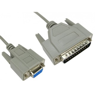 7m D9 (F) to D25 (M) Serial Cable