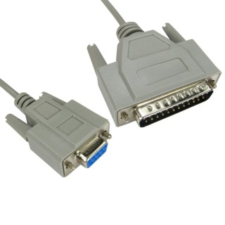 5m D9 (F) to D25 (M) Serial Laser Printer Cable