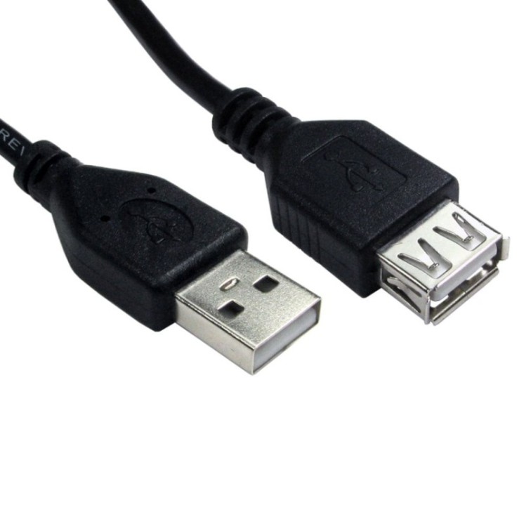 0.25m USB2.0 Type A (M) to Type A (F) Extension Cable