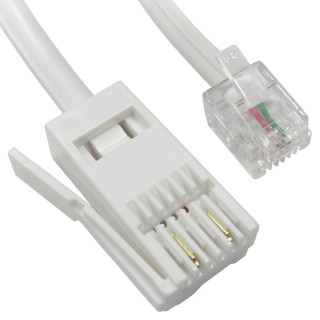 3m Two Wire RJ11 (M) to BT (M) Cable