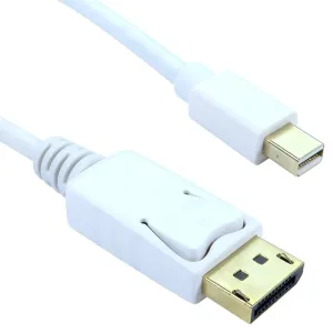 1m Mini DisplayPort to DP Cable - White