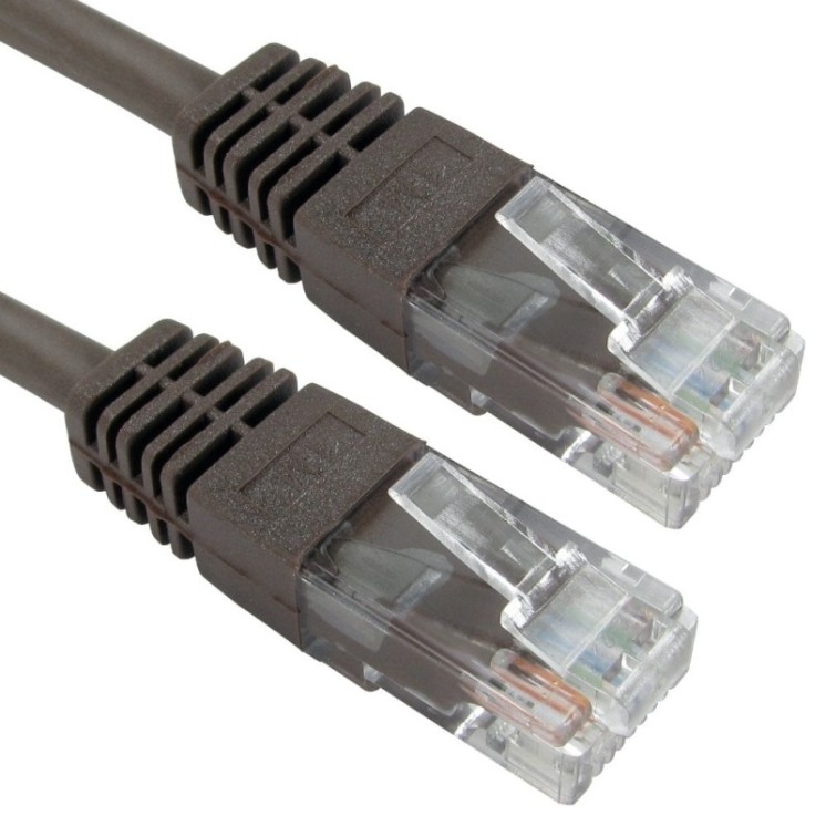 1m Cat5e Patch Cable - Brown