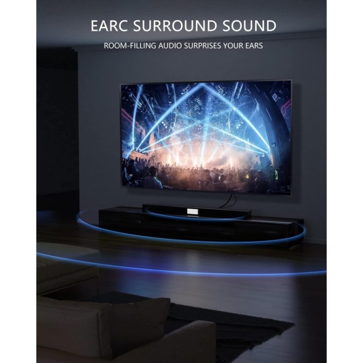 Stouchi 15m 8K HDMI 2.1 Cable - Ultra High Speed 48Gbps 4K 120Hz HDR