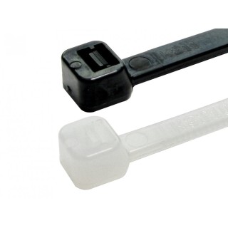 200mm x 4.8mm Black Cable Ties - 100 Pack