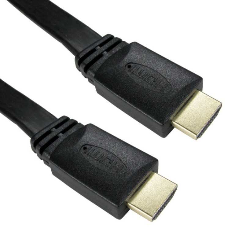 2m Flat HDMI Hi-Speed with Ethernet Cable