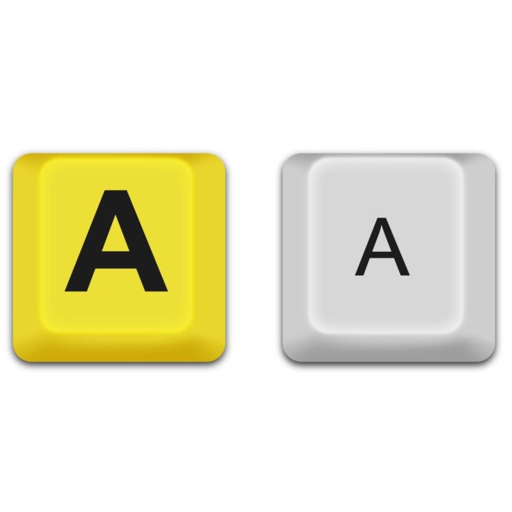 USB Large Print High‑Contrast Keyboard for Dyslexic & Low‑Vision Users – Oversized Yellow/Black Keys (US Layout)