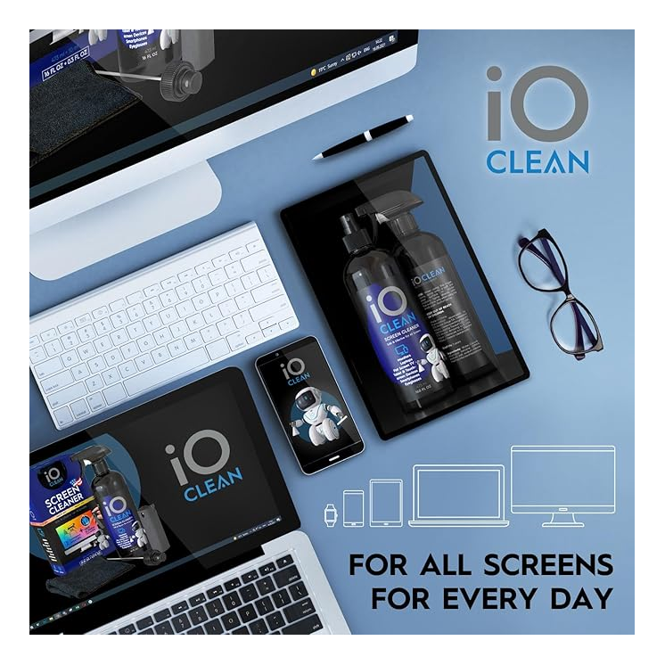Professional Screen Cleaner Kit (473ml) | Streak-Free & Safe