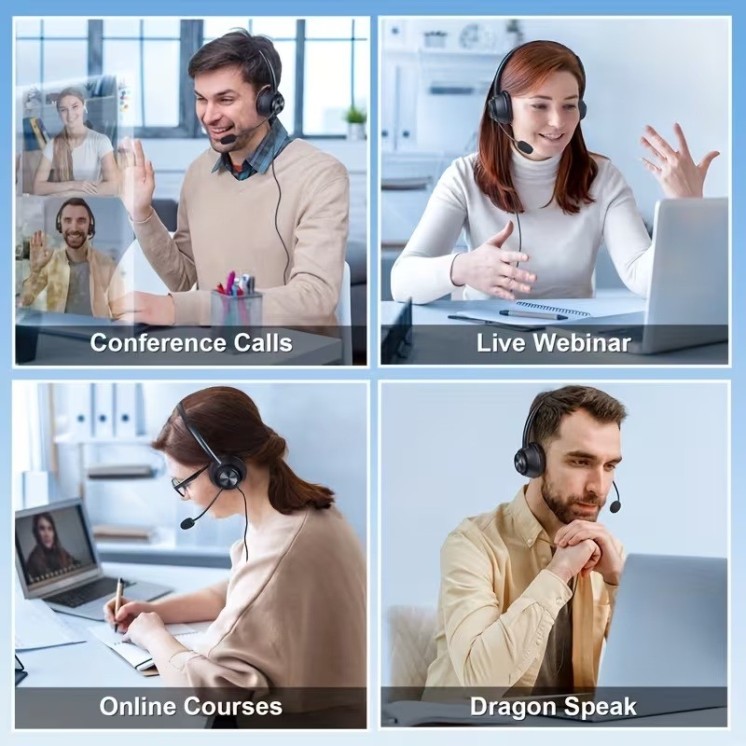 USB‑C Headset with Boom Mic | Meetings, Conferencing & Gaming