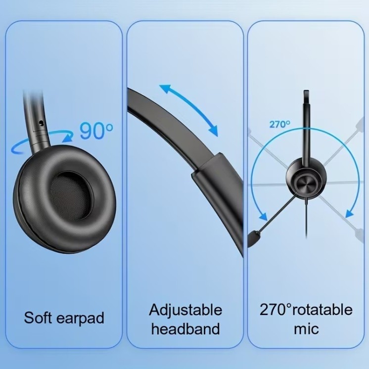 USB‑C Headset with Boom Mic | Meetings, Conferencing & Gaming