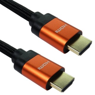 2m 8K HDMI Cable - Orange Connectors