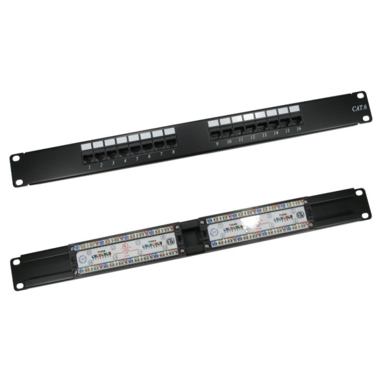 16 Port Cat6 Patch Panel
