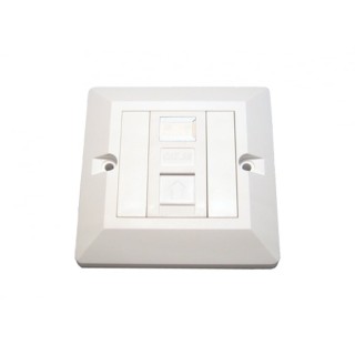 1 Port Cat5e Loaded Faceplate - Single Gang