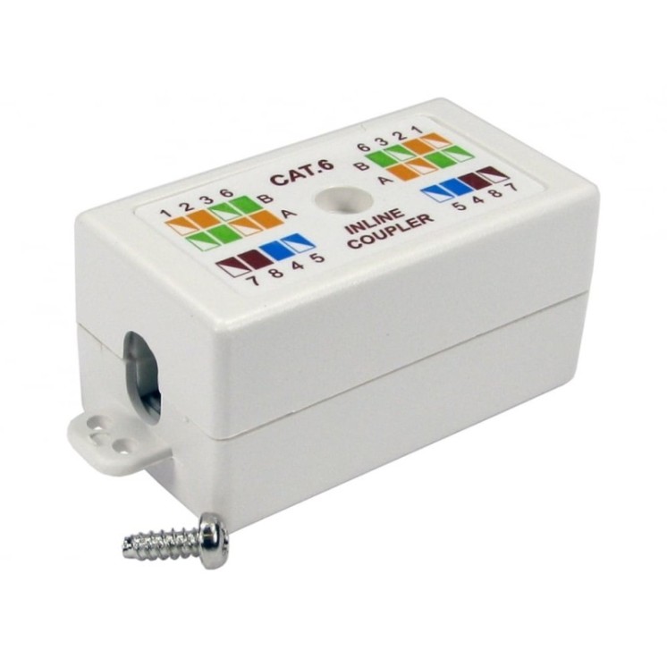 CAT 6 Punchdown / Krone Coupler (White)