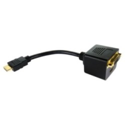 HDMI (M) to 1X HDMI and 1x DVI-D (F) Splitter Cable