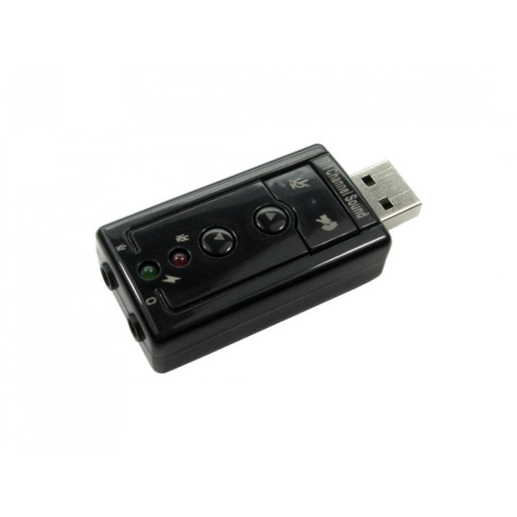 USB 3D 7.1 Audio Adapter with MIC + Headphone Ports