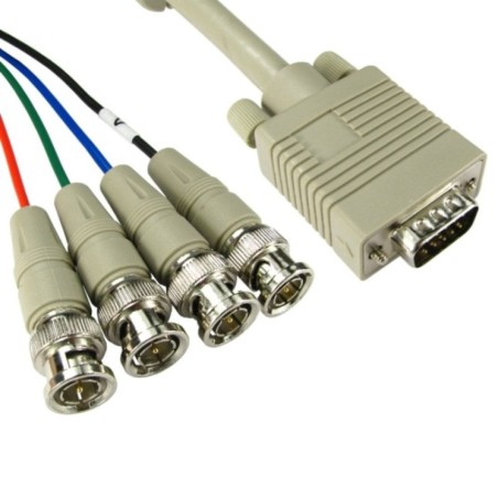 2m SVGA to 4x BNC Cable