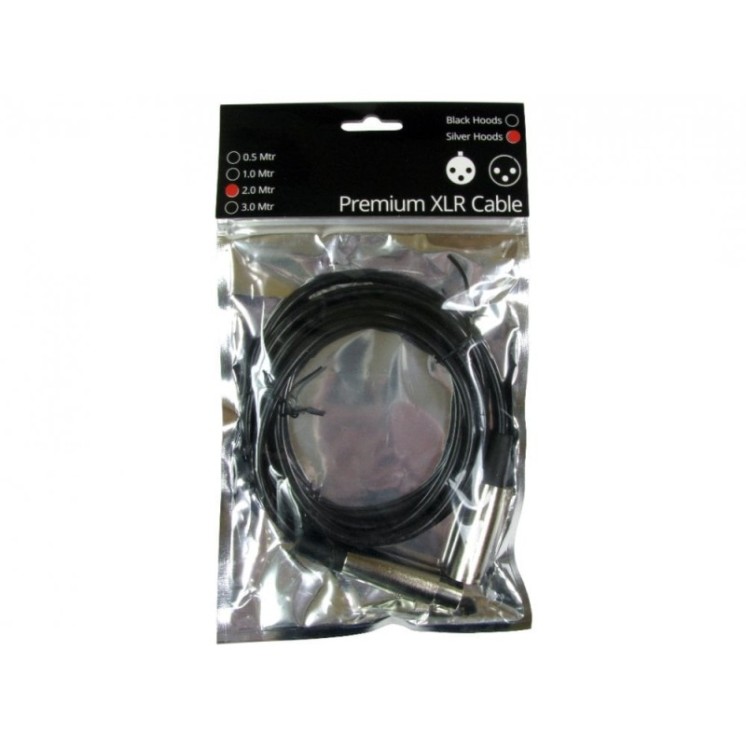 5m 3 Pin XLR Male to Female Cable - Silver Connectors