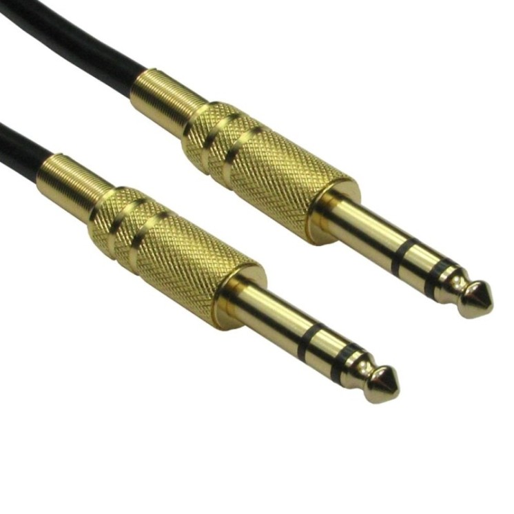 3m 6.35mm Male to Male Audio Cable - Gold Connectors