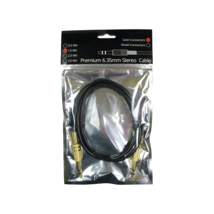 5m 6.35mm Male to Male Audio Cable - Gold Connectors