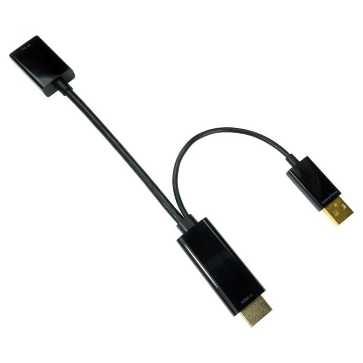 15cm Leaded HDMI (M) to DisplayPort (F) Adapter - 4K 60Hz