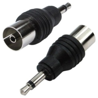 3.5mm Mono (M) to Coaxial (F) Adapter