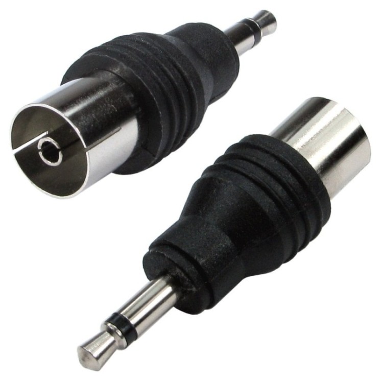 3.5mm Mono (M) to Coaxial (F) Adapter