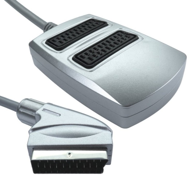 2 Way SCART Splitter Box