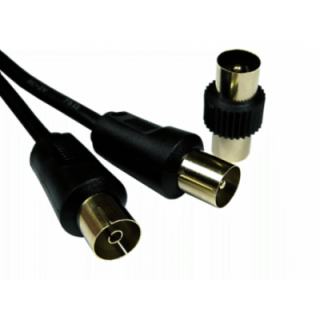 3m TV Extension Cable with Male Coupler - Black