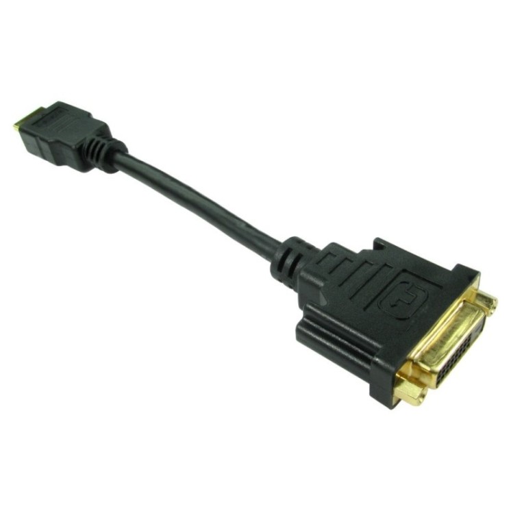Leaded HDMI (M) to DVI-D (F) Adapter