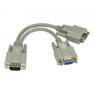 0.2m SVGA 1x M to 2x F Splitter Cable - DDC