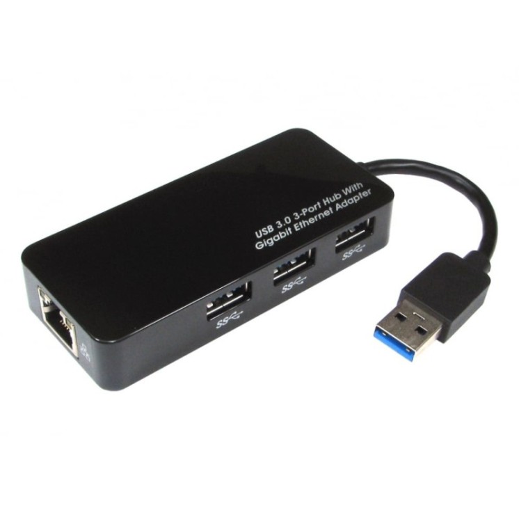 USB3.0 Gigabit Ethernet Adapter with Hub